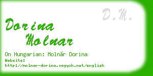 dorina molnar business card