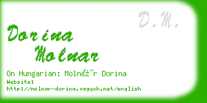 dorina molnar business card